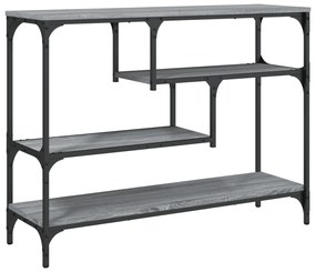 Tavolino consolle grigio sonoma 100x30x75 cm legno multistrato