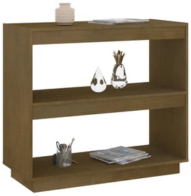 Libreria marrone miele 80x35x71 cm in legno massello di pino