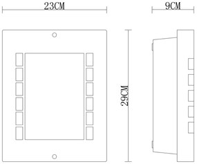 Applique Nera E27 da parete IP54 per esterni - serie METRO