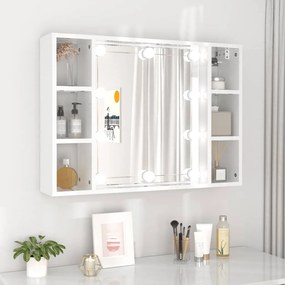 Mobile A Specchio Con Led Bianco Lucido 76x15x55 Cm /