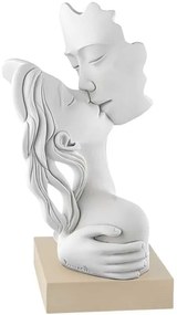 Bongelli preziosi Scultura in marmorino moderna Bacio h 28 - varie colorazioni NOCCIOLA