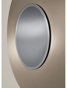 Specchio tondo con piano Bronzo e inserto in specchio Fumč LEMA D120 cm