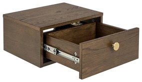 Comodino colore naturale scuro con effetto rovere Monfort – Actona