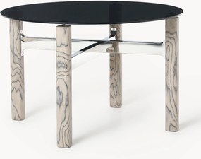Tavolo da pranzo con piano in vetro Sam, in varie misure