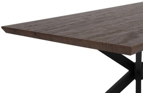 Tavolo da pranzo legno scuro e nero 140 x 80 cm SPECTRA Beliani