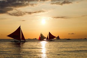 Carta da parati autoadesiva – Tramonto sul mare
