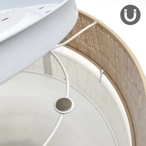 Plafoniera SIRJA DOUBLE BOHO 2xE14/15W/230V Ø 35 cm beige/bianco