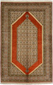 Cashmere Silk Tappeto 120x190 Beige (Indian) Annodato A Mano