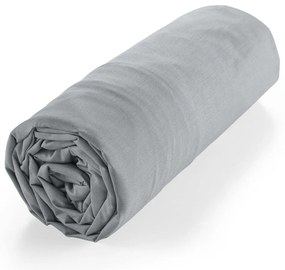 Lenzuolo elasticizzato grigio in cotone biologico 180x200 cm Biolina - douceur d'intérieur