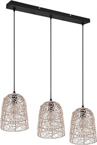 Reality - Lampadario a sospensione con cavo LOVIS 3xE27/40W/230V nero