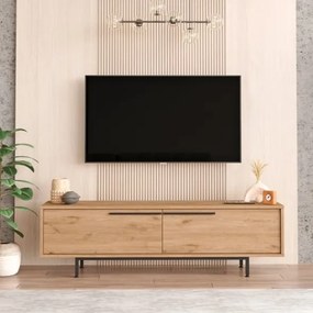 Mobile TV Con Piedini In Ferro 2 Ante Frontali 160x36x45 Ocean Legno