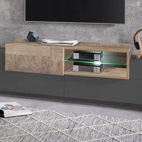 Mobile per TV New Coro L 160 x H 51 x P 45 cm rovere