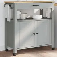 Carrello da Cucina MONZA 84x40x90 cm in Legno Massello di Pinocod mxl 86651