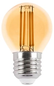 Lampada LED E27 4W a Filamento Ambrata, Dimmerabile - G45 Colore Bianco Caldo 2.500K