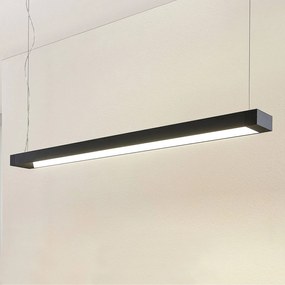 Arcchio Cuna LED sospensione, nero, angolare 122cm