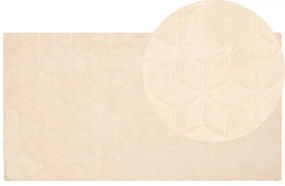Tappeto pelle sintetica beige 80 x 150 cm THATTA Beliani