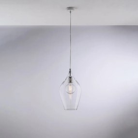 Lampadario Contemporaneo Ares Metallo Trasparente 1 Luce E27