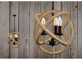 LED Lampadario a sospensione con catena ROPE GLOBO 3xE14/4,3W/230V