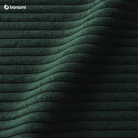 Divano letto angolare in velluto a coste verde scuro Brave Dave - Miuform