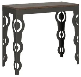 Consolle 90x40 cm allungabile a 300 cm KARAMAY EVOLUTION Noce