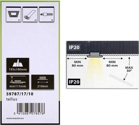 Philips Massive 59787/17/10 - Lampada da incasso TELLUS 2xE27/23W/230V