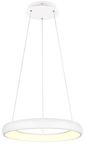 Lampadario bianco a LED dimmerabile con paralume in metallo ø 62 cm Cardona - Trio