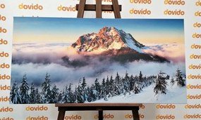Quadro su tela – Rozsutec sotto una coltre di neve