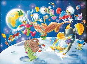 Puzzle maxi double-face Disney Paperino Qui Quo Qua 108 pz retro colorabile 3356