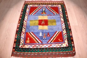 Shiraz Tappeto 120 x 100 (Iran) Annodato A Mano