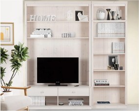 Set TV in legno di pino bianco 214x223 cm Anita - Støraa