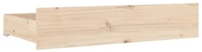 Cassettoni da Letto 4 pz in Legno Massello di Pino