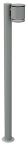 Paletto da Giardino Solare Grigio da 100cm IP54 in Alluminio Colore Bianco Naturale 4.000K