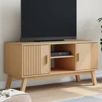 Mobile TV OLDEN Marrone 114x43x57 cm in Legno Massello di Pino 358600