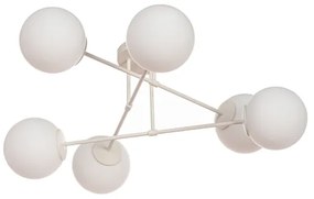 Plafoniera MOON 6xE27/15W/230V crema