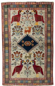 Gabbeh Tappeto persiano 120x200 Beige (Iran) Annodato A Mano