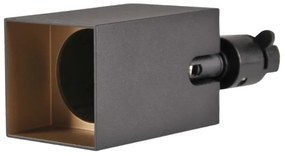 Faretto per sistema a binario SQUARE 1xGU10/10W/230V nero