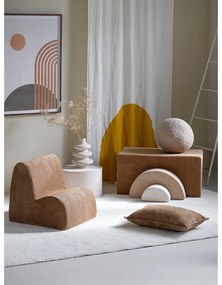 Poltrona per bambini marrone con rivestimento in velluto a coste Cloud – Wigiwama