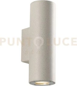 Applique biemissione portland bianca 2 luci attacco gu10 ip65 8,3x1...