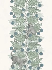 Cole & Son Carta da parati Acacia - White/ Green/ Blue