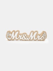 Sinsay - Decorazione nuziale con scritta Mr & Mrs - beige