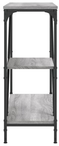 Tavolino consolle grigio sonoma 88,5x30x75 cm legno multistrato