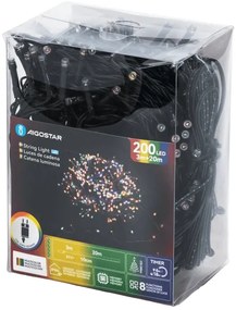 Aigostar - Catena luminosa natalizia LED RGBY da esterno 200xLED/3,6W/230V 20m IP44