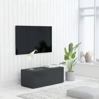 Mobile Porta TV Grigio 80x34x30 cm in Legno Multistrato 801861