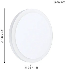 Eglo 98655 - Plafoniera LED MONGODIO 1 LED/5,4W/230V