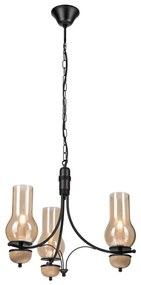 Brilagi - LED Lampadario a sospensione con catena COTTAGE 3xE14/40W/230V faggio/marrone