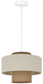 Brilagi - Lampadario a cavo DALLAS 1xE27/15W/230V Ø30 cm marrone/crema/bianco