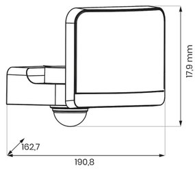 Proiettore LED con sensore di movimento e sensore crepuscolare DAVOS LED/30W/230V IP54 nero