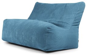 Puof a sacco blu con rivestimento in velluto a coste Sofa Seat Lounge – SLOWDOWN