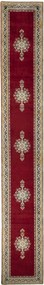 Kerman Tappeto 610 x 90 Rosso (Iran) Annodato A Mano