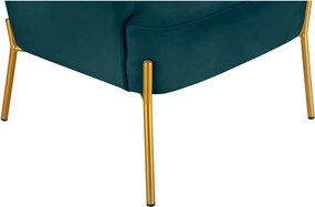 Poltrona in velluto verde e blu Runa - Støraa